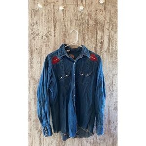 Vintage Washington Dee Cee Denim Long Sleeve Shirt - image 1